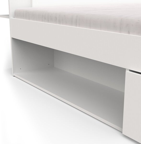 Manželská posteľ s úložným priestorom Teya 160x200 - biela