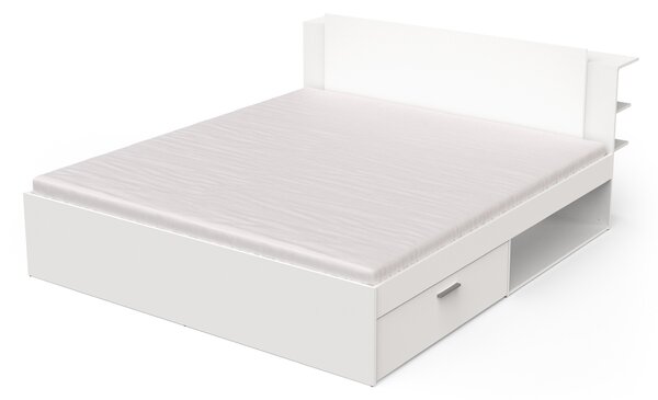 Manželská posteľ s úložným priestorom Teya 160x200 - biela