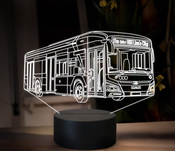 Beling 3D lampa,Man lion's city, 16 farebná GS10