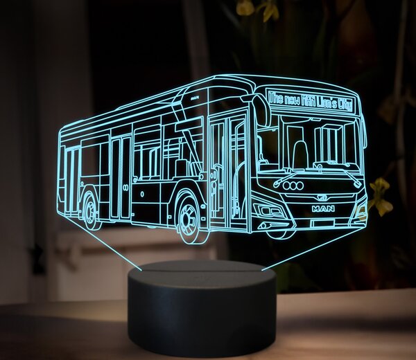 Beling 3D lampa,Man lion's city, 16 farebná GS10