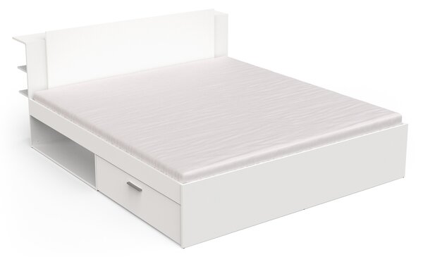 Manželská posteľ s úložným priestorom Teya 160x200 - biela