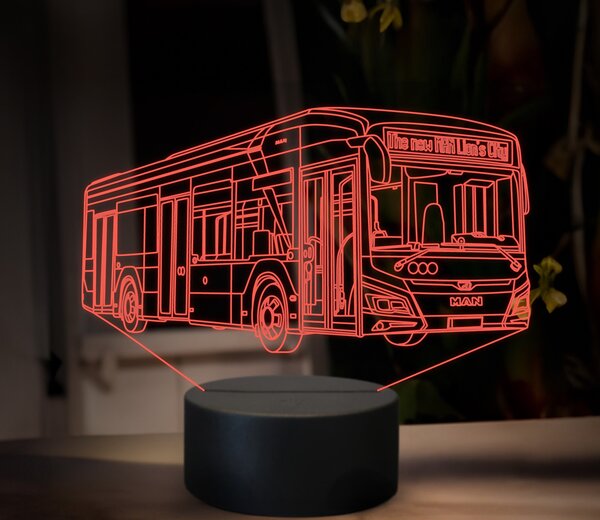 Beling 3D lampa,Man lion's city, 16 farebná GS10