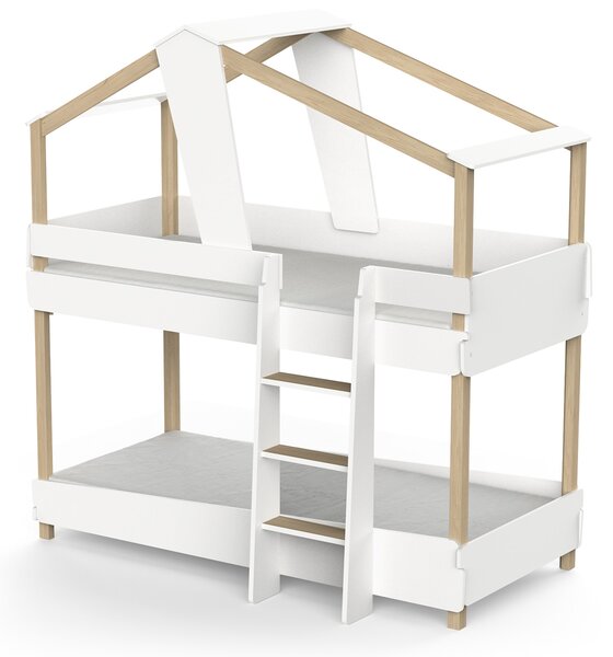 Poschodová posteľ Timber 90x200 - biela