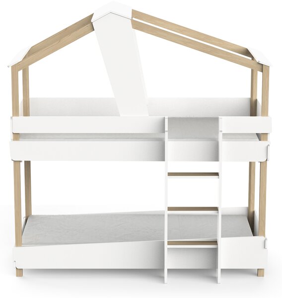 Poschodová posteľ Timber 90x200 - biela