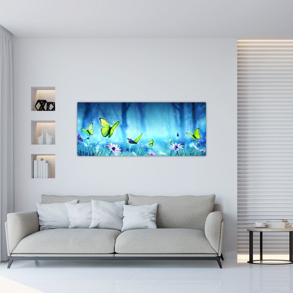 Obraz - Mystická lesná čistina (120x50 cm)