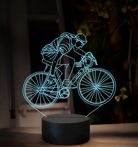 Beling 3D lampa,Gino Bartali, 16 farebná,GX3