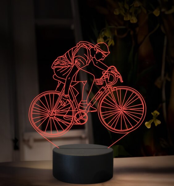 Beling 3D lampa,Gino Bartali, 16 farebná,GX3
