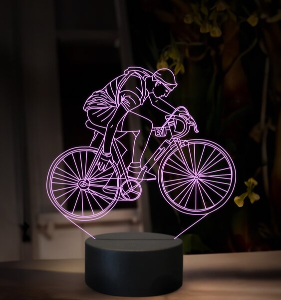 Beling 3D lampa,Gino Bartali, 16 farebná,GX3