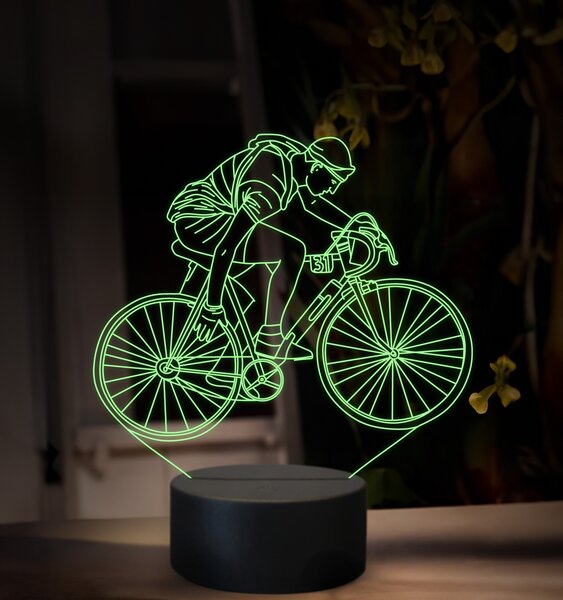 Beling 3D lampa,Gino Bartali, 16 farebná,GX3