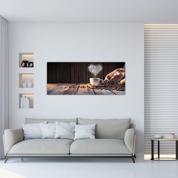 Obraz - Čas na kávu (120x50 cm)