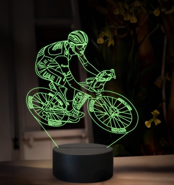 Beling 3D lampa,Tadej Pogačar, 16 farebná,GX8