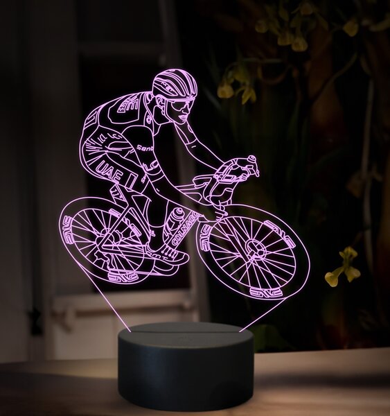 Beling 3D lampa,Tadej Pogačar, 16 farebná,GX8