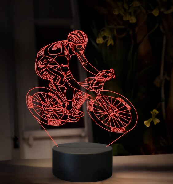 Beling 3D lampa,Tadej Pogačar, 16 farebná,GX8