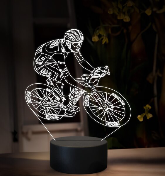 Beling 3D lampa,Tadej Pogačar, 16 farebná,GX8