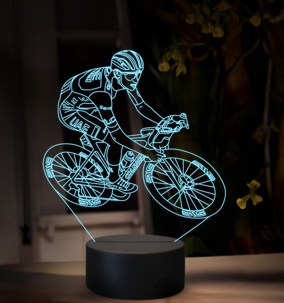 Beling 3D lampa,Tadej Pogačar, 16 farebná,GX8