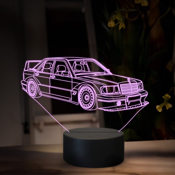 Beling 3D lampa, Mercedes 190E, 16 farebná O28