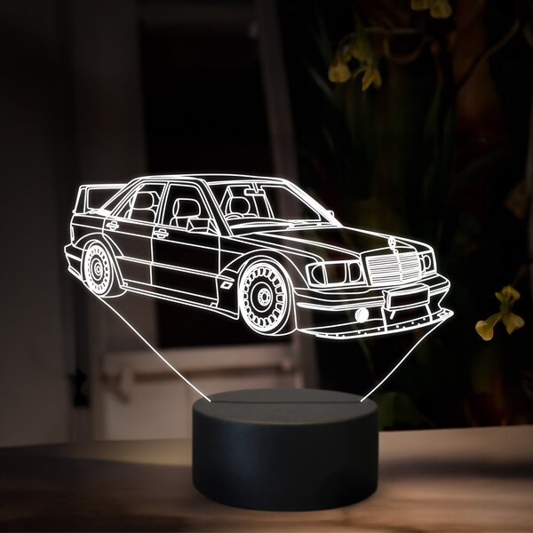 Beling 3D lampa, Mercedes 190E, 16 farebná O28