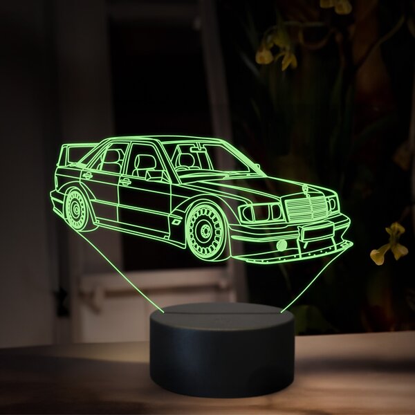 Beling 3D lampa, Mercedes 190E, 16 farebná O28