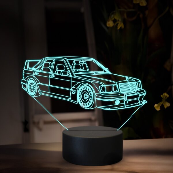 Beling 3D lampa, Mercedes 190E, 16 farebná O28