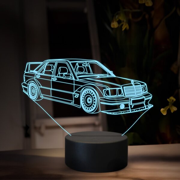 Beling 3D lampa, Mercedes 190E, 16 farebná O28