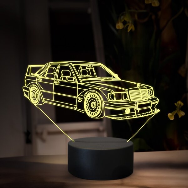 Beling 3D lampa, Mercedes 190E, 16 farebná O28
