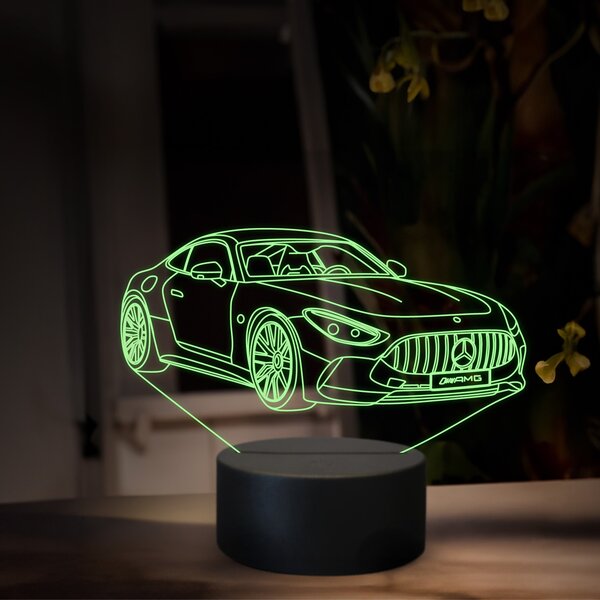 Beling 3D lampa, Mercedes AMG GT, 16 farebná O29