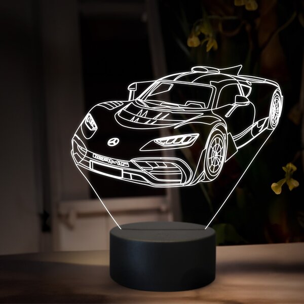 Beling 3D lampa, Mercedes AMG GT one, 16 farebná O30
