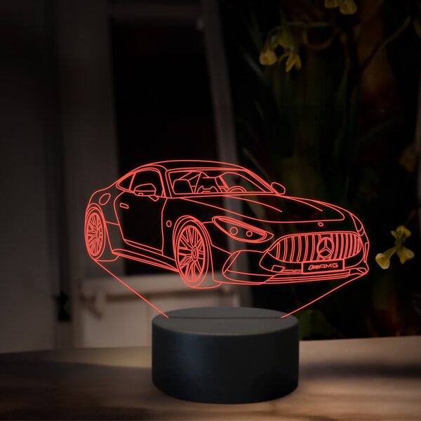 Beling 3D lampa, Mercedes AMG GT, 16 farebná O29
