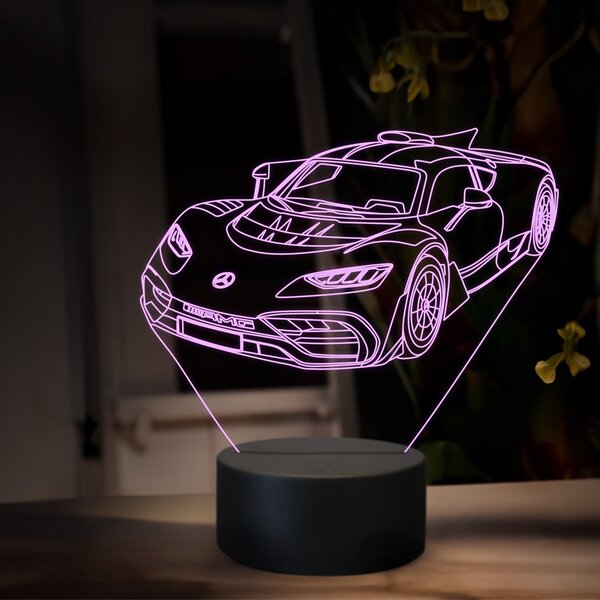 Beling 3D lampa, Mercedes AMG GT one, 16 farebná O30