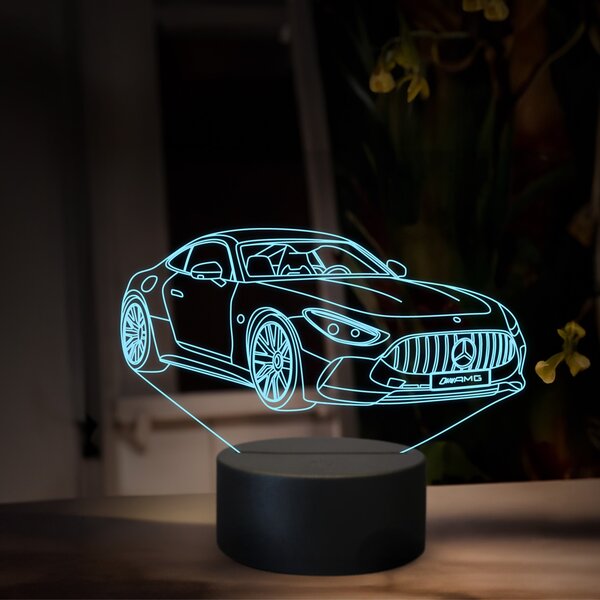 Beling 3D lampa, Mercedes AMG GT, 16 farebná O29