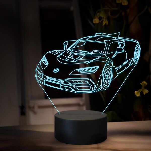 Beling 3D lampa, Mercedes AMG GT one, 16 farebná O30
