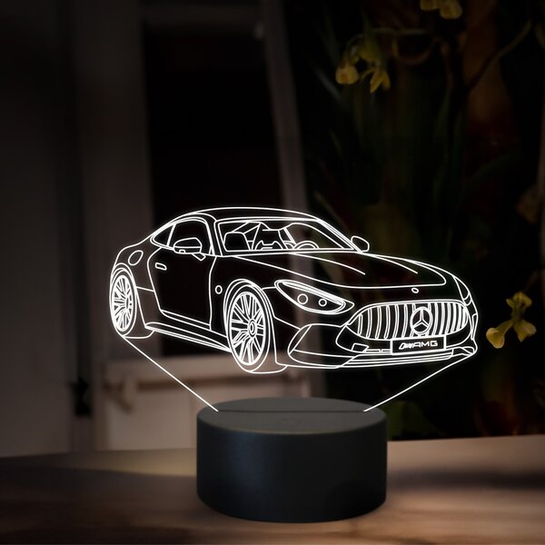 Beling 3D lampa, Mercedes AMG GT, 16 farebná O29