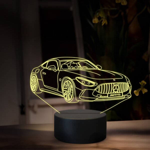 Beling 3D lampa, Mercedes AMG GT, 16 farebná O29