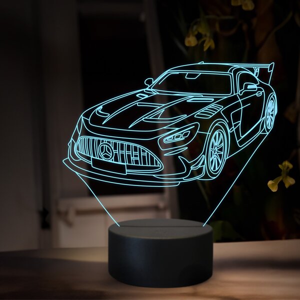 Beling 3D lampa, Mercedes benz AMG GT1, 16 farebná O32