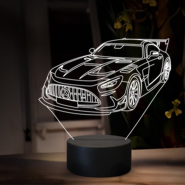 Beling 3D lampa, Mercedes benz AMG GT1, 16 farebná O32