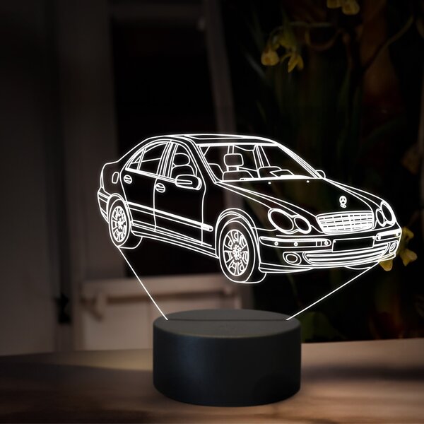 Beling 3D lampa, Mercedes W203, 16 farebná O33