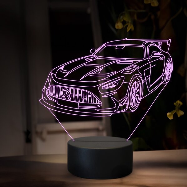 Beling 3D lampa, Mercedes benz AMG GT1, 16 farebná O32