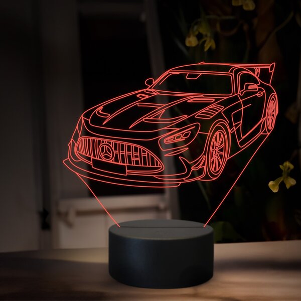 Beling 3D lampa, Mercedes benz AMG GT1, 16 farebná O32