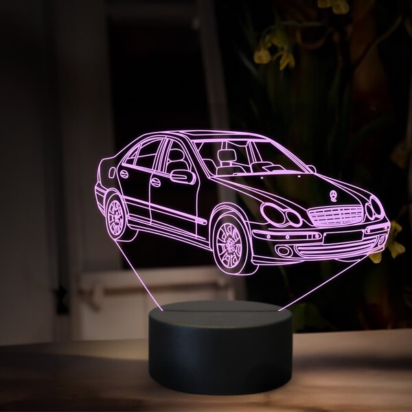 Beling 3D lampa, Mercedes W203, 16 farebná O33