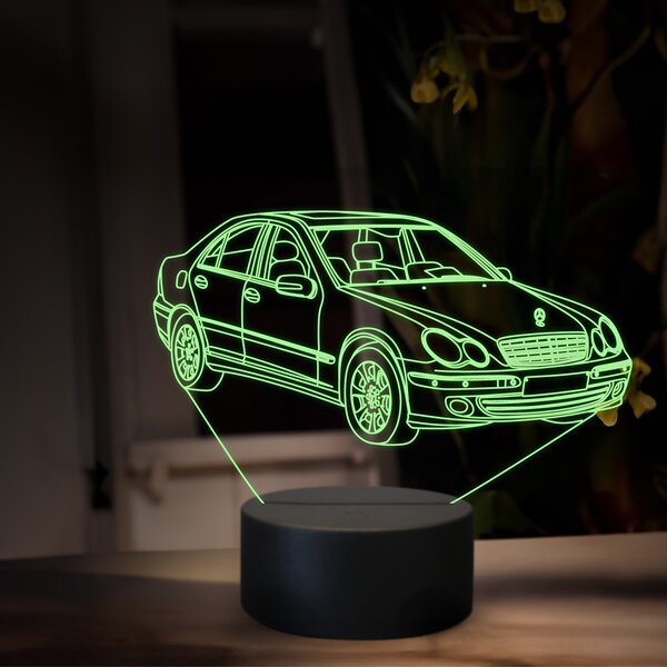 Beling 3D lampa, Mercedes W203, 16 farebná O33