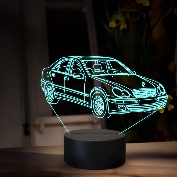 Beling 3D lampa, Mercedes W203, 16 farebná O33