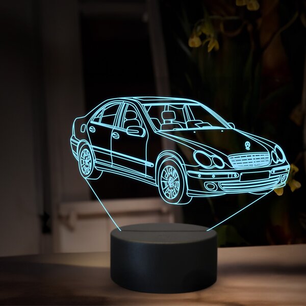 Beling 3D lampa, Mercedes W203, 16 farebná O33