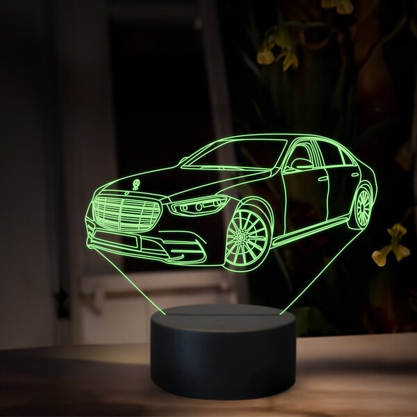 Beling 3D lampa, Mercedes S500, 16 farebná O37
