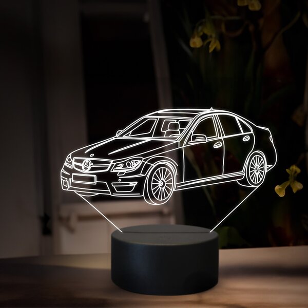 Beling 3D lampa, Mercedes W204 C63, 16 farebná O38