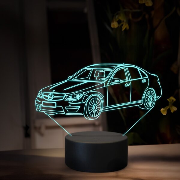 Beling 3D lampa, Mercedes W204 C63, 16 farebná O38