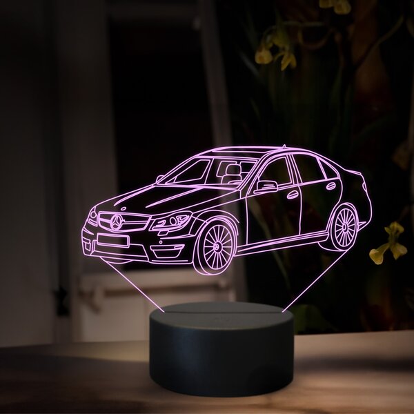 Beling 3D lampa, Mercedes W204 C63, 16 farebná O38