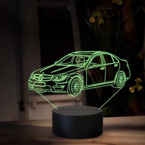 Beling 3D lampa, Mercedes W204 C63, 16 farebná O38