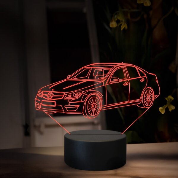 Beling 3D lampa, Mercedes W204 C63, 16 farebná O38