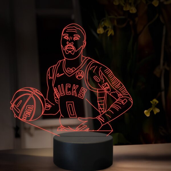 Beling 3D lampa, Damian Lillard, 16 farebná QX21
