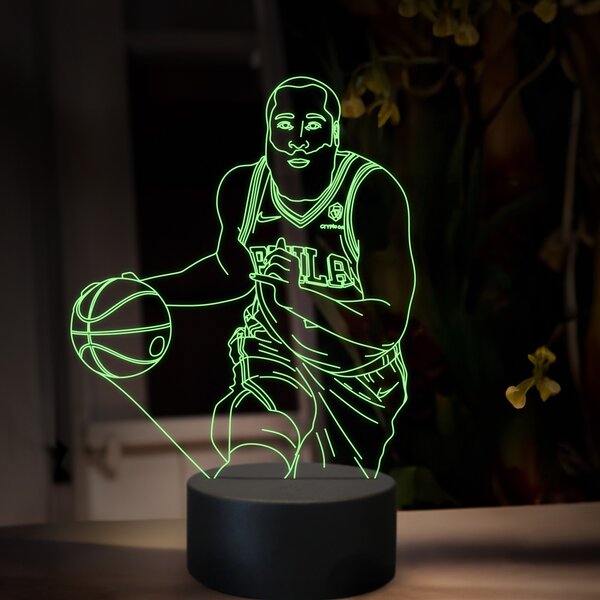 Beling 3D lampa, James Harden, 16 farebná QX24